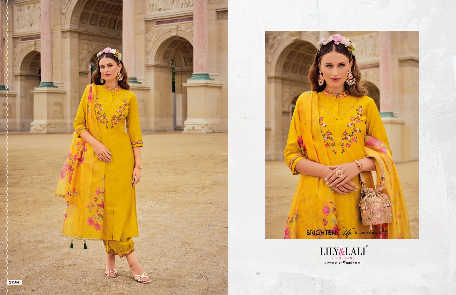 Khwaish By Lily And Lali Viscose Embroidery Kurti With Bottom With Dupatta Wholesale Shop In Surat
